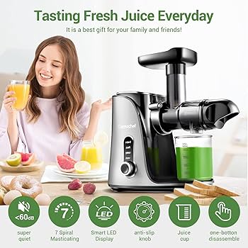 AMZCHEF ジューサーマシン スロージューサー Amazon.com: Juicer Machines, AMZCHEF Slow Cold Press Juicer